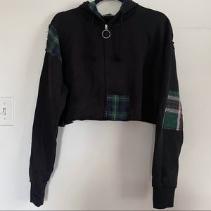 DOLLS KILL TEEN ANGST CROPPED HOODIE